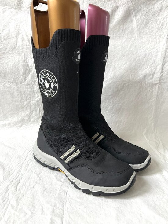 Santana Canada Shoes - Santana Canada winter boots black knit sock 40 9 Terri Lea water resistant